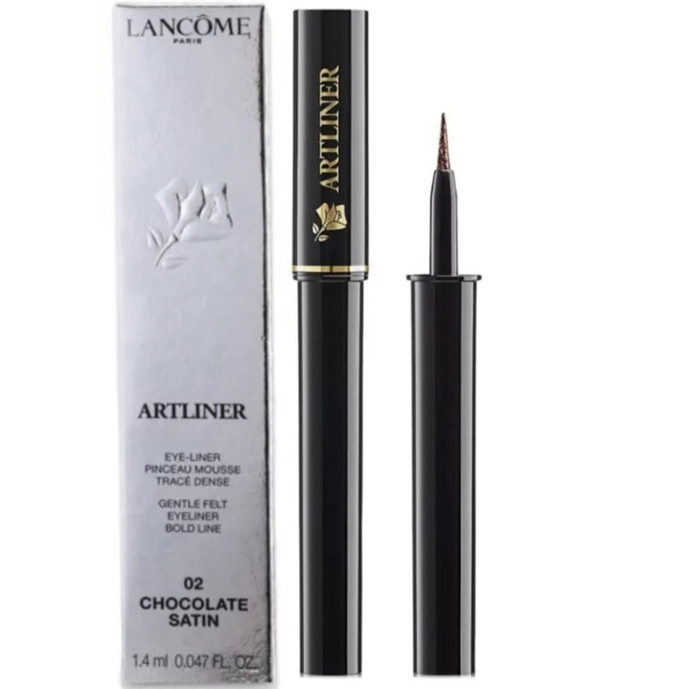 Lancome 02 Chocolate Satin Artliner Gentle Felt Eyeliner Full Size Exp 12/24